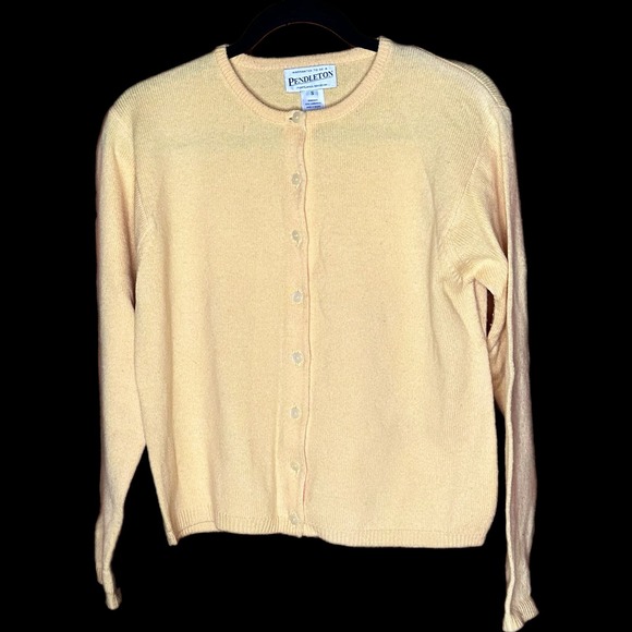 Pendleton Women’s Cardigan Button Up Yellow Wool Size Small - Picture 3 of 6